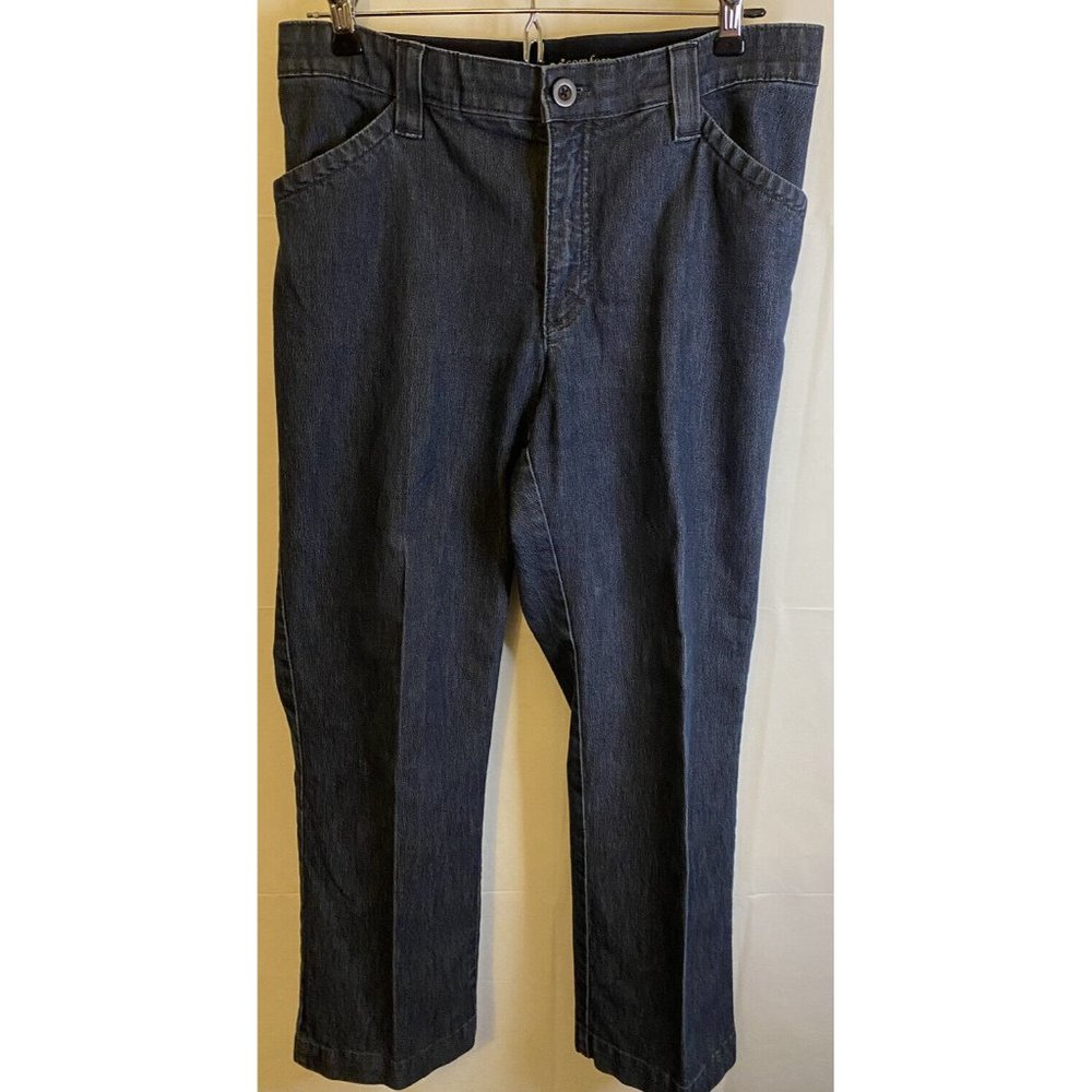 Lee Comfort Waistband Womens  Size 10 Petite Jeans 30X27 Stretch Dark Wash
